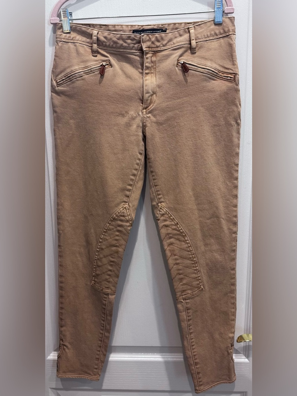 RALPH LAUREN SPORT Cotton Blend Equestrian Jodhpur Pants Tan Size 30